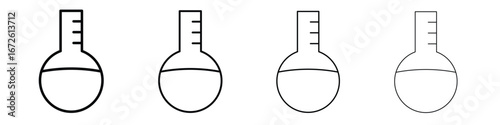 Flask icon symbol pictogram set