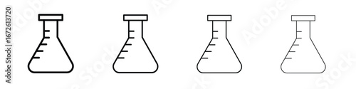 Flask icon symbol pictogram set