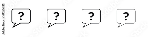 Doubts button icon symbol pictogram set