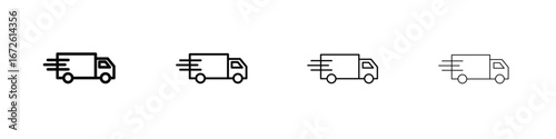 Delivery icon symbol pictogram set