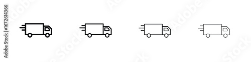 Delivery icon symbol pictogram set