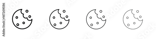 Cookie icon symbol pictogram set