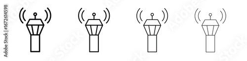 Control Tower icon symbol pictogram set