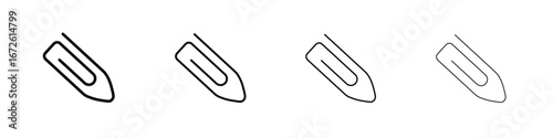 Clip icon symbol pictogram set
