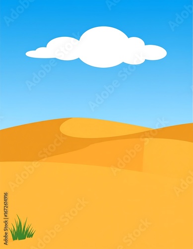 Desert landscape with a cloud (1)