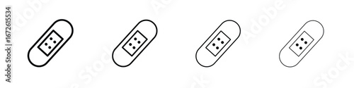 Bandage icon symbol pictogram set