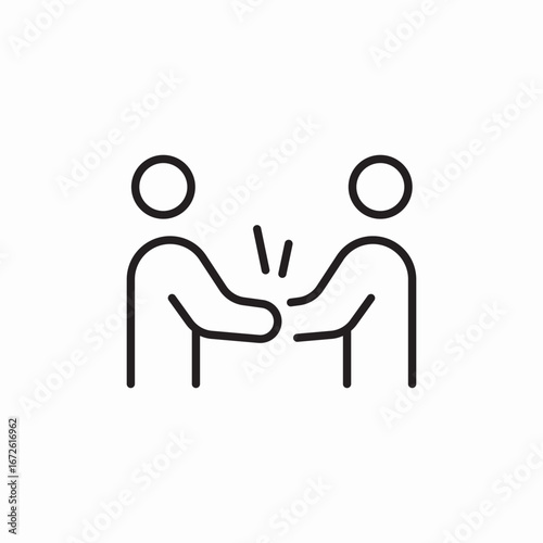 handshake greetings icon sign vector