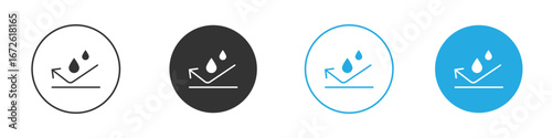 Waterproof icon for app and web design. Simple element illustration.