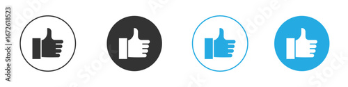 Thumb icon for app and web design. Simple element illustration.