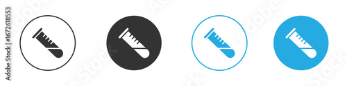 Test tube icon for app and web design. Simple element illustration.