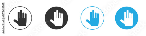 Stop icon for app and web design. Simple element illustration.