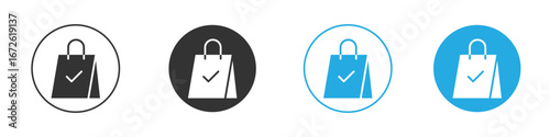 Shopping bag icon for app and web design. Simple element illustration.