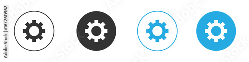 Settings button icon for app and web design. Simple element illustration.