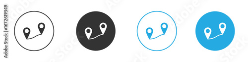 Route icon for app and web design. Simple element illustration.