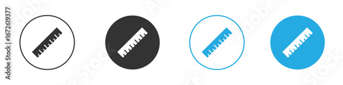Ruler icon for app and web design. Simple element illustration.