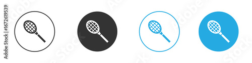 Racket icon for app and web design. Simple element illustration.
