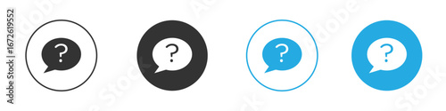Question icon for app and web design. Simple element illustration.