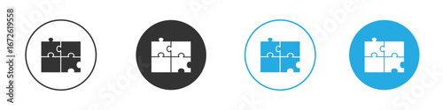 Puzzle piece icon for app and web design. Simple element illustration.
