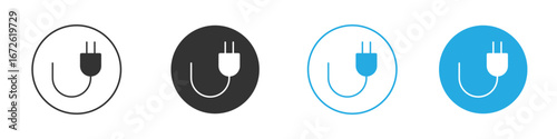 Plug icon for app and web design. Simple element illustration.