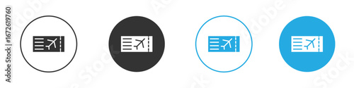 Plane Ticket icon for app and web design. Simple element illustration.