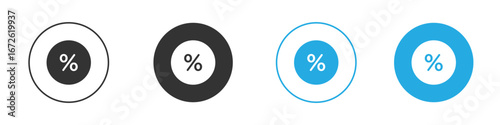 Percentage icon for app and web design. Simple element illustration.