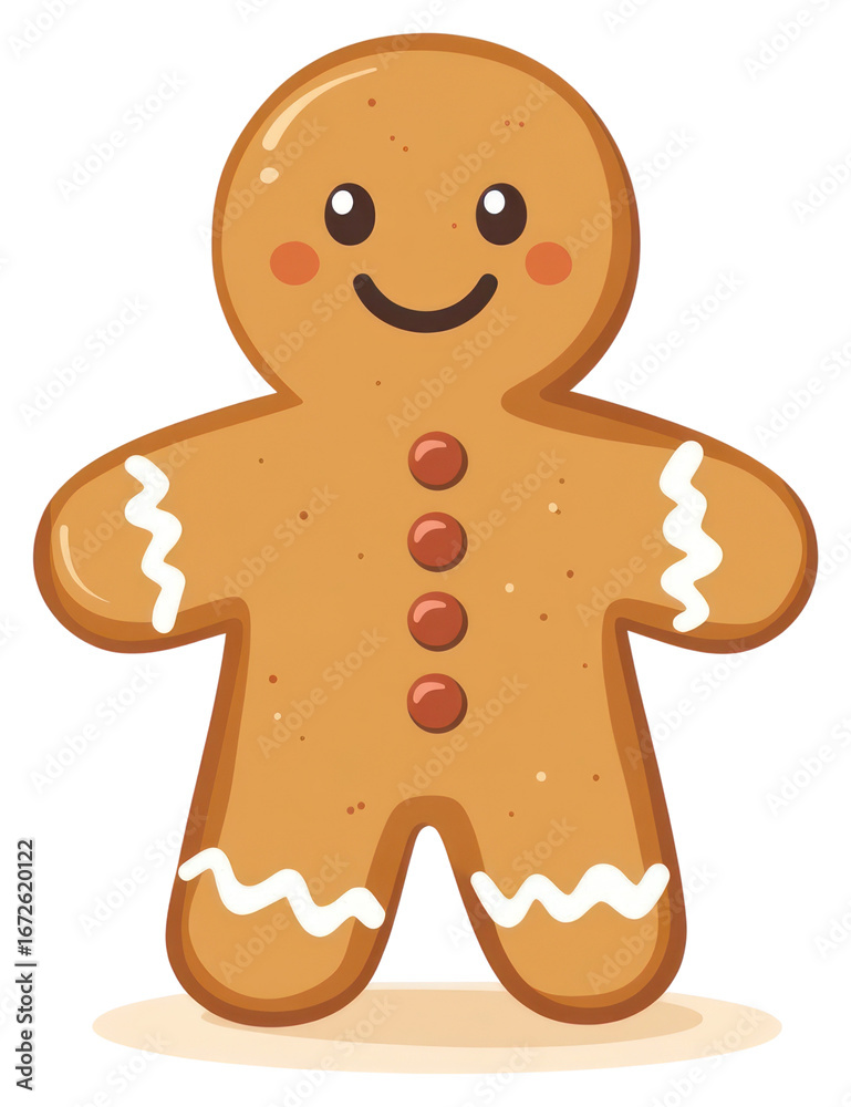Obraz premium PNG Christmas gingerbread man illustration christmas cookie.