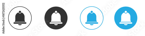 Notification bell icon for app and web design. Simple element illustration.