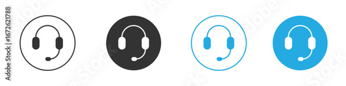 Headphones icon for app and web design. Simple element illustration.