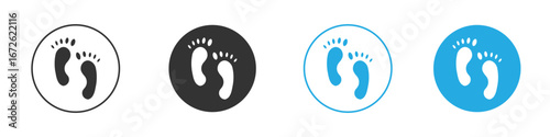 Foot icon for app and web design. Simple element illustration.
