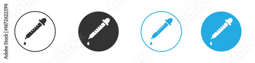 Eye dropper icon for app and web design. Simple element illustration.