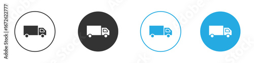 Delivery van icon for app and web design. Simple element illustration.