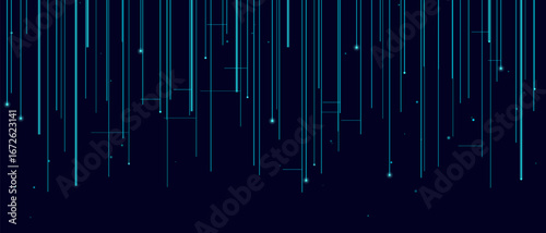 Digital vector tech background with futuristic lines and geometric patterns.