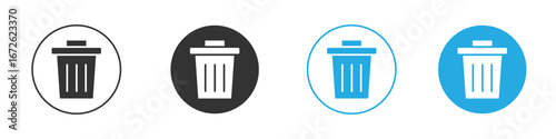 Bin icon for app and web design. Simple element illustration.