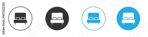 Bed icon for app and web design. Simple element illustration.