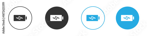 Battery icon for app and web design. Simple element illustration.