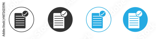 Accept document icon for app and web design. Simple element illustration.