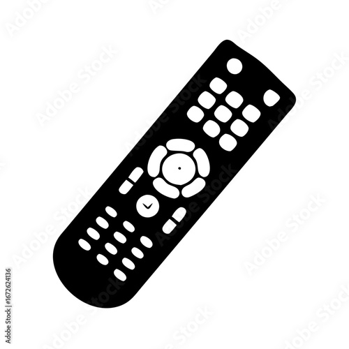Black television remote control icon