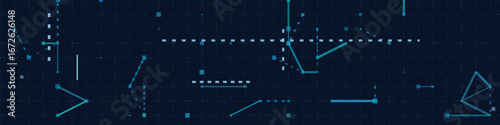 Futuristic vector tech background with geometric lines and digital patterns.