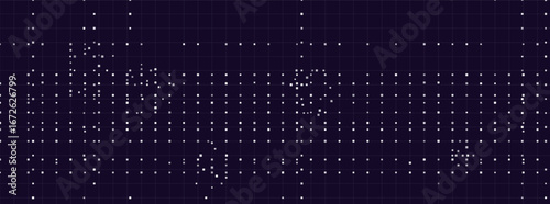 Futuristic vector tech background with grid and abstract dot patterns.