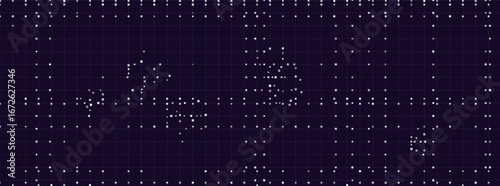 Digital vector tech background with grid pattern and dotted design.