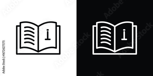 User guide icon logo concept in strokes