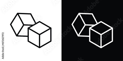 Sugar icon logo concept in strokes