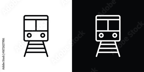 Subway icon logo concept in strokes
