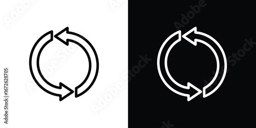 Repeat icon logo concept in strokes