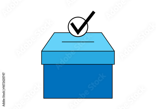 Una azul de votos con tic afirmativo