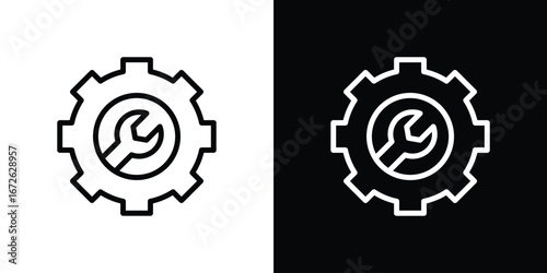 Project Development icon logo concept in strokes