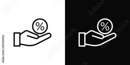 Interest icon logo concept in strokes