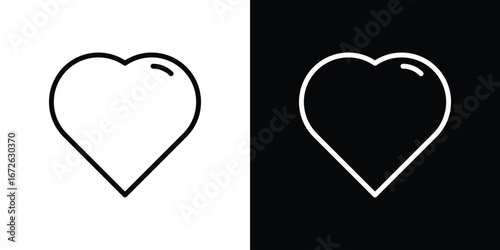 Heart icon logo concept in strokes