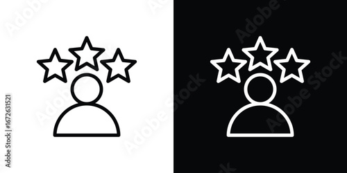 Customer loyalty icon logo concept in strokes