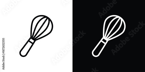 Beater icon logo concept in strokes